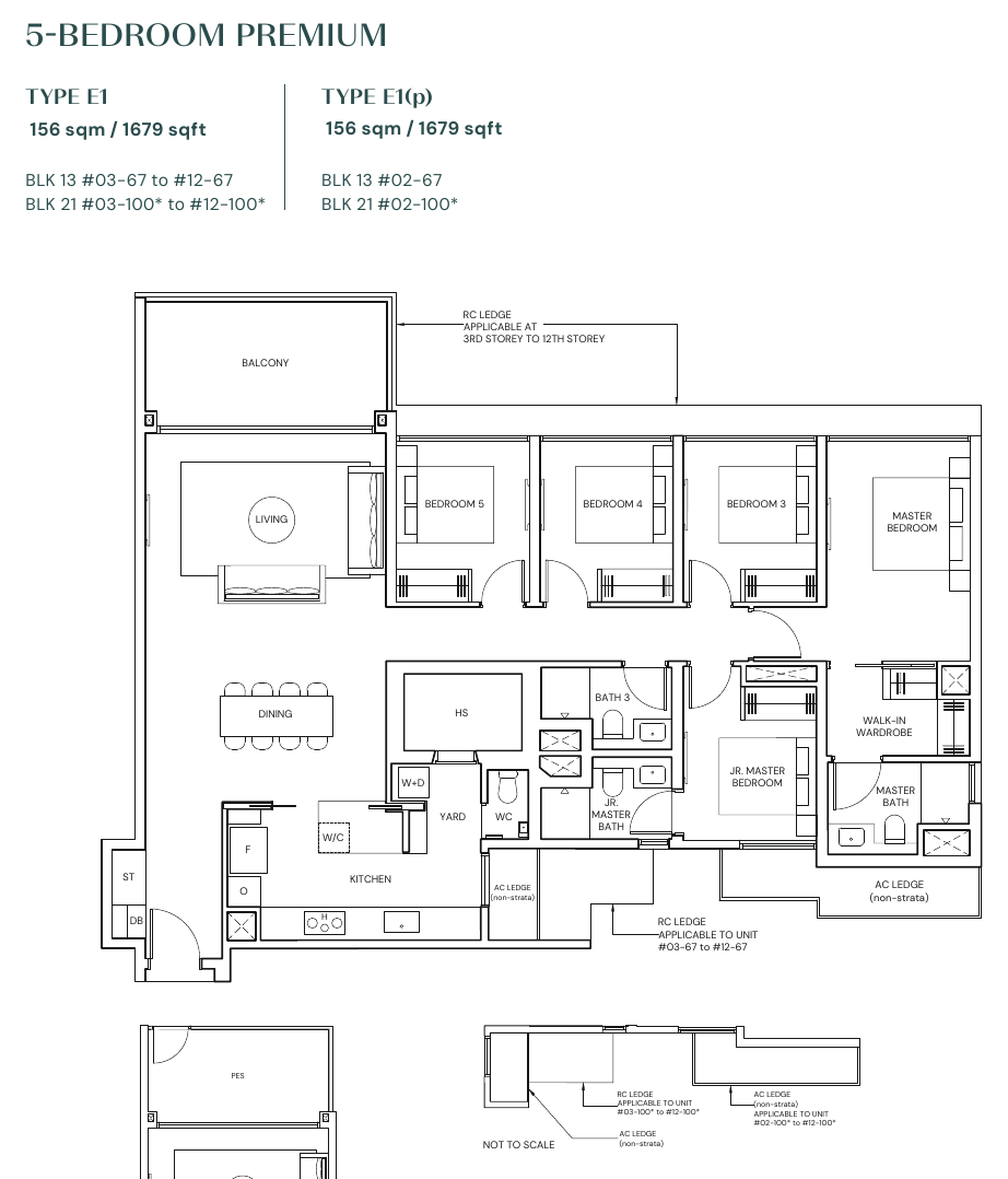 5-Bedroom Premium · Type E1 · 1,679 sqft