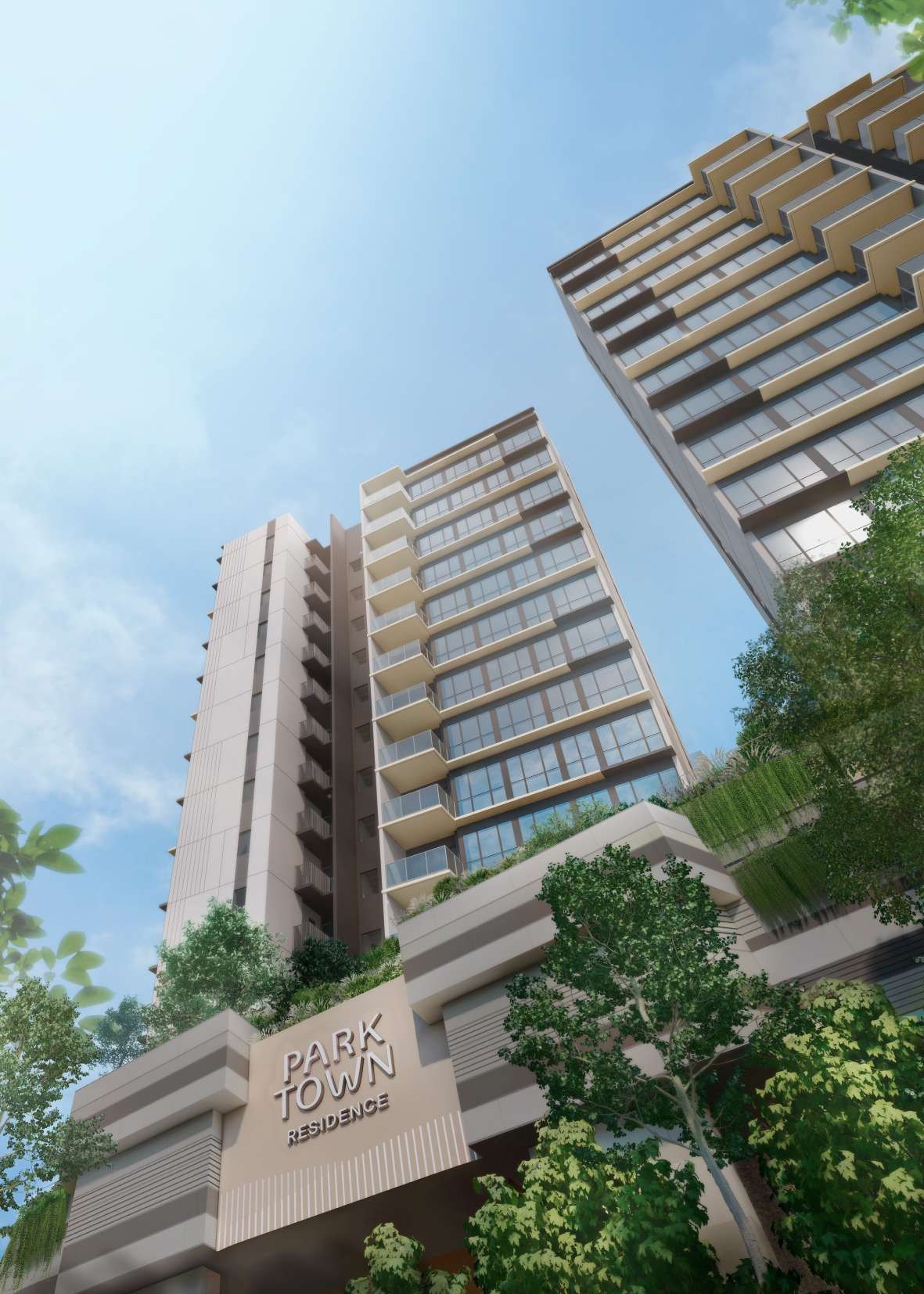 Looking up at a residential block (artist’s impression)